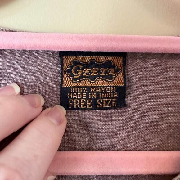 Vintage Geeta Embroidered Boho Hippie Blouse Size OS - Picture 4 of 6